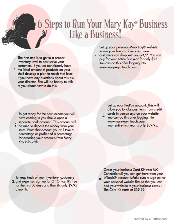 6 steps to run your mary kay business like a business